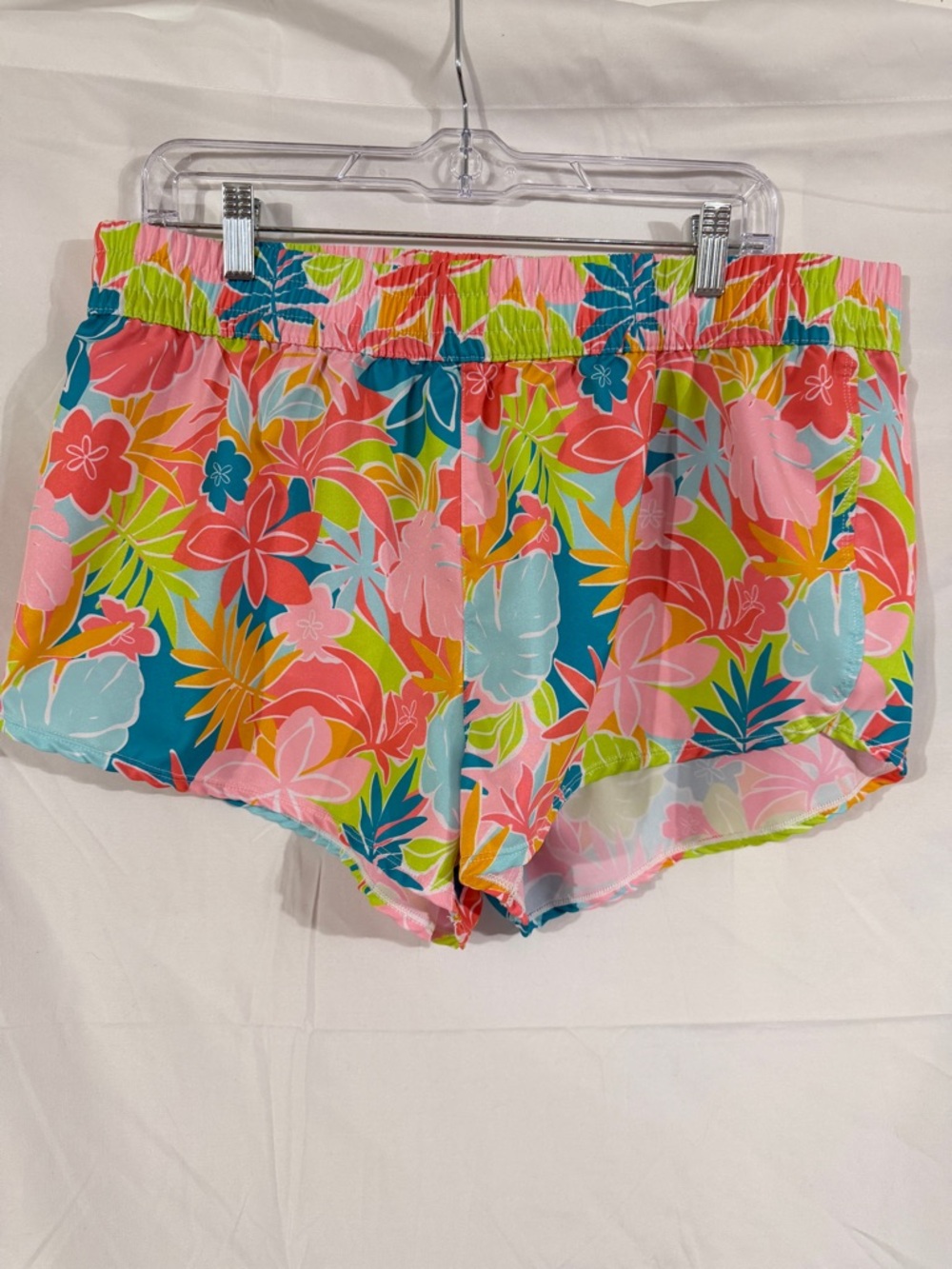 Endless Waves Tropical Floral Swim Cover-Up Shorts XL 16-18